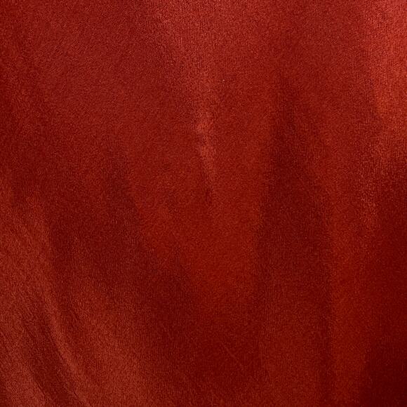 ENZA COSTA Satin Bias Slip Skirt Women XS Umber Rust Maxi Side Slit Pull On NEW - Picture 15 of 16